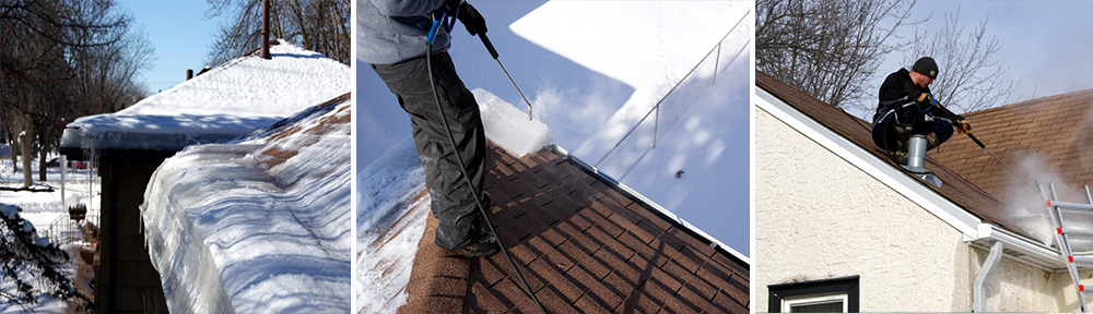 -Steam Ice Dam Removal- Roof Snow Removal- Soft Wash Roof Cleaning- Soft Washing- Window Cleaning MN