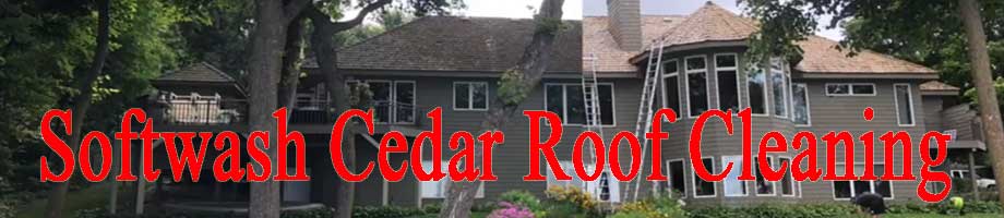 MN Cedar Roof Cleaning Service by Absolutely Clean Window Washing