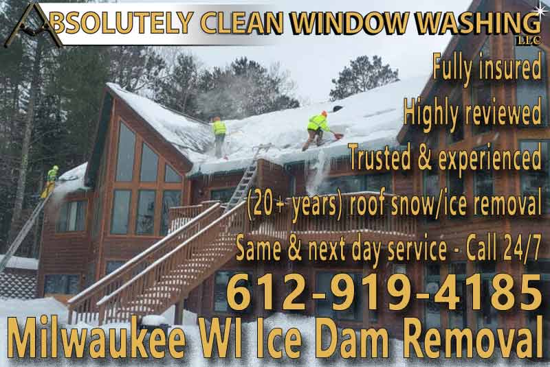 Milwaukee WI Ice Dam Removal