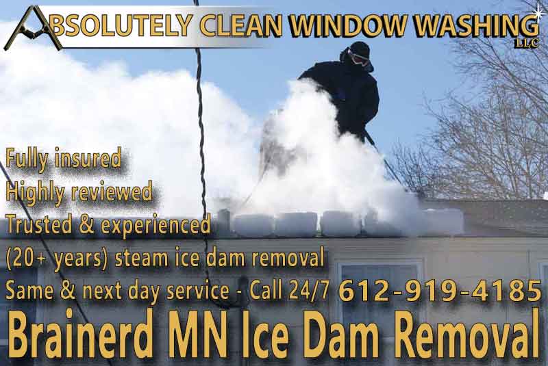 Brainerd MN Ice Dam Removal