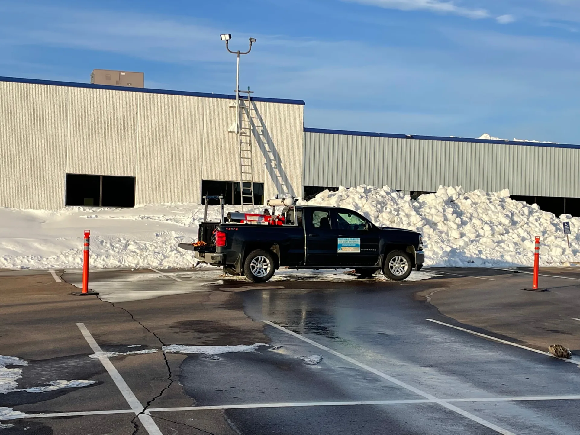 Commercial roof snow removal